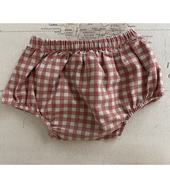 Wren & James Other - Wren & James Gingham Bloomers
6-12mo Brick & Cream
